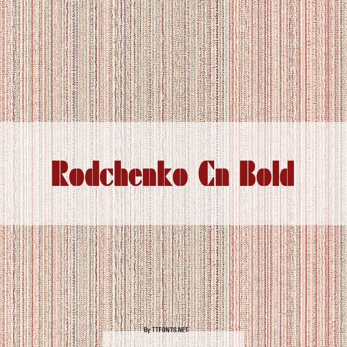 Rodchenko Cn Bold example